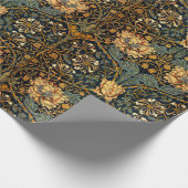 William Morris Antikes Geißblatt Blumenmuster Geschenkpapier (Ecke)