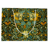 William Morris Antikes Geißblatt Blumenmuster Große Geschenktüte (Rückseite)