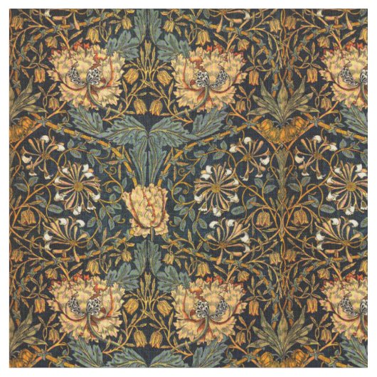 William Morris Antikes Geißblatt Blumenmuster Stoff (Nahaufnahme)