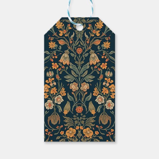 William Morris antikes Honeysuckle-Blumenmuster Geschenkanhänger (Vorderseite)