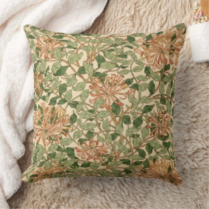 William Morris antikes Honeysuckle-Blumenmuster Kissen