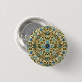William Morris - Antique 1873 Vine & Blume Muster Button (Vorne & Hinten)