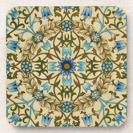 William Morris - Antique 1873 Vine & Blume Muster Getränkeuntersetzer (Vorderseite)
