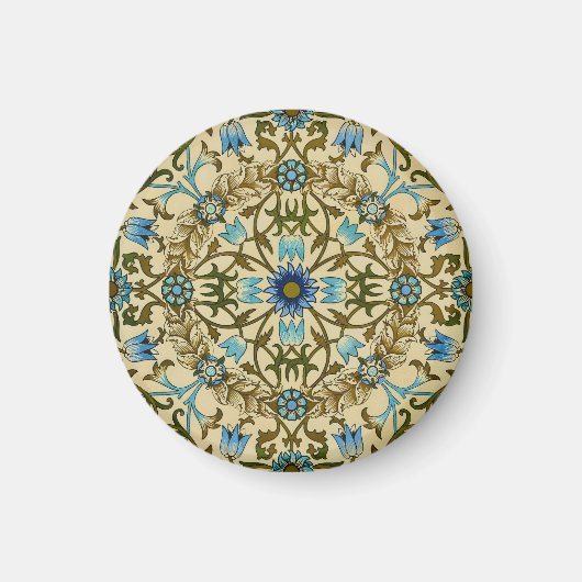 William Morris - Antique 1873 Vine & Blume Muster Magnet (Vorne)