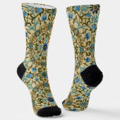 William Morris - Antique 1873 Vine & Blume Muster Socken (Gewinkelt)
