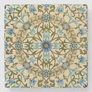 William Morris - Antique 1873 Vine & Blume Muster Steinuntersetzer