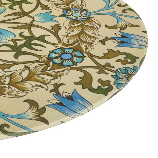 William Morris Antique 1873 Vine & Floral Pattern Schneidebrett (Ecke)