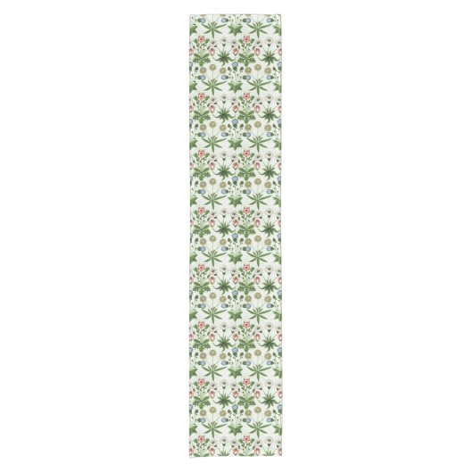 William Morris Antique Daisy Floral Pattern Kurzer Tischläufer (Vorderseite)