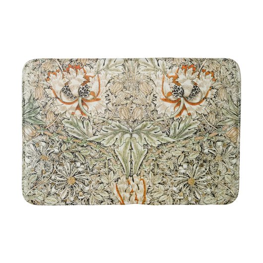 William Morris Antique Honeysuckle Floral Classic Badematte (Vorderseite)