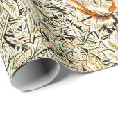 William Morris Antique Honeysuckle Floral Classic Geschenkpapier (Rolleneckpunkt)