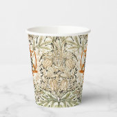 William Morris Antique Honeysuckle Floral Classic Pappbecher (Links)