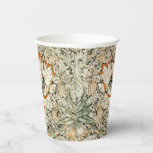 William Morris Antique Honeysuckle Floral Classic Pappbecher (Rechts)