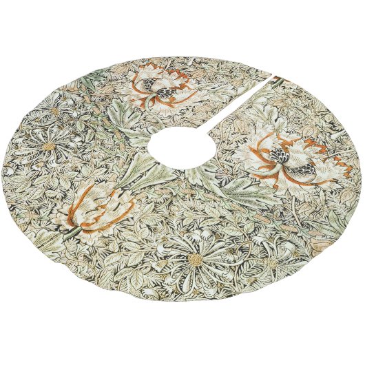 William Morris Antique Honeysuckle Floral Classic Polyester Weihnachtsbaumdecke (Schrägansicht)