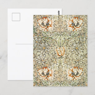 William Morris Antique Honeysuckle Floral Classic Postkarte