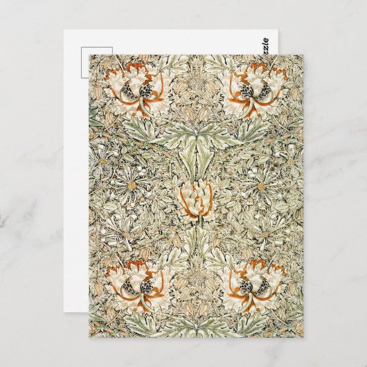 William Morris Antique Honeysuckle Floral Classic Postkarte (Vorne/Hinten)