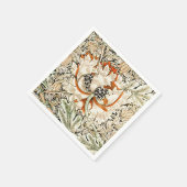 William Morris Antique Honeysuckle Floral Classic Serviette (Ecke)