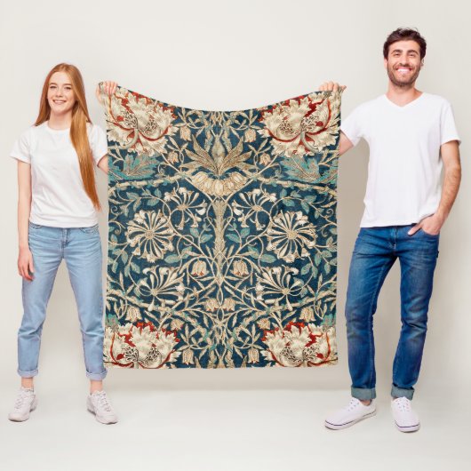 William Morris Antique Honeysuckle Floral Fleecedecke (Beispiel)