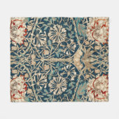 William Morris Antique Honeysuckle Floral Fleecedecke (Vorderseite (Horizontal))