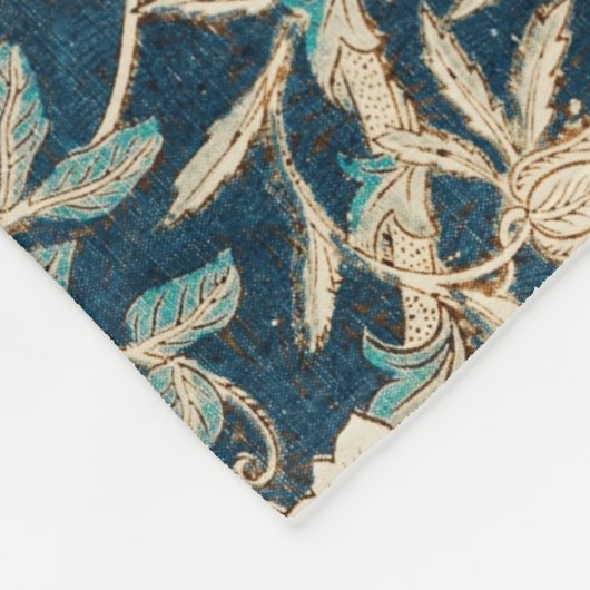 William Morris Antique Honeysuckle Floral Fleecedecke (Ecke)