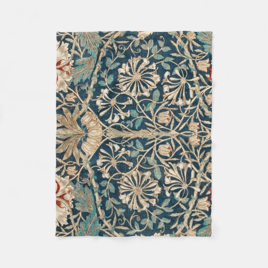 William Morris Antique Honeysuckle Floral Fleecedecke (Vorderseite)