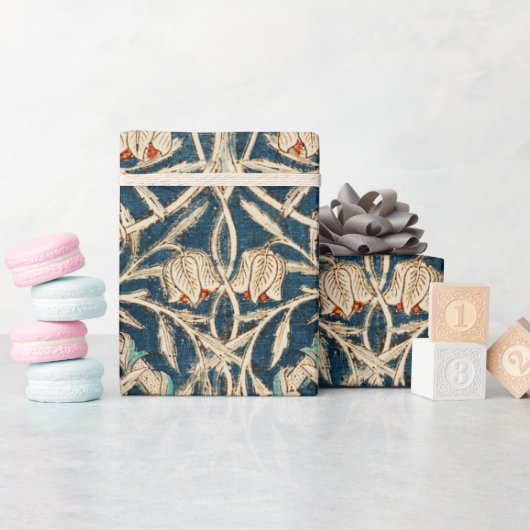 William Morris Antique Honeysuckle Floral Geschenkpapier (Babyparty)