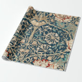 William Morris Antique Honeysuckle Floral Geschenkpapier (Ungerollt)