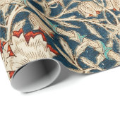 William Morris Antique Honeysuckle Floral Geschenkpapier (Rolleneckpunkt)