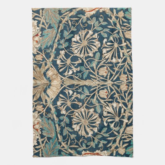 William Morris Antique Honeysuckle Floral Geschirrtuch (Vertikal)