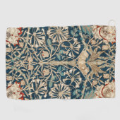 William Morris Antique Honeysuckle Floral Golfhandtuch (Horizontal)
