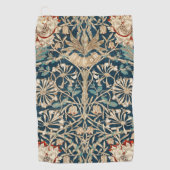 William Morris Antique Honeysuckle Floral Golfhandtuch (Vorderseite)