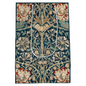 William Morris Antique Honeysuckle Floral Mittlere Geschenktüte (Rückseite)
