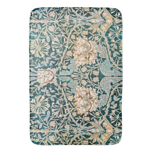 William Morris Antique Honeysuckle Floral Pattern Badematte (Vorderseite Vertikal)