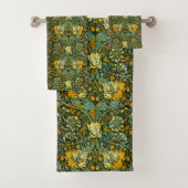 William Morris Antique Honeysuckle Floral Pattern Badhandtuch Set (Insitu)