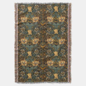 William Morris Antique Honeysuckle Floral Pattern Decke (Vorderseite Vertikal)