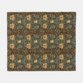 William Morris Antique Honeysuckle Floral Pattern Fleecedecke (Vorderseite (Horizontal))
