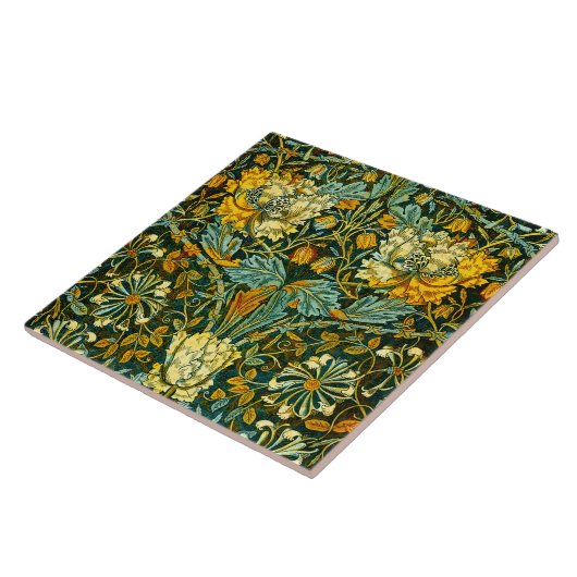William Morris Antique Honeysuckle Floral Pattern Fliese (Seite)