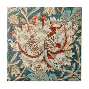 William Morris Antique Honeysuckle Floral Pattern Fliese