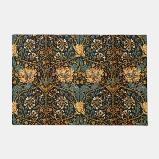 William Morris Antique Honeysuckle Floral Pattern Fußmatte (Vorderseite)