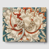 William Morris Antique Honeysuckle Floral Pattern Gästebuch (Rückseite)