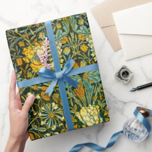 William Morris Antique Honeysuckle Floral Pattern Geschenkpapier