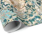 William Morris Antique Honeysuckle Floral Pattern Geschenkpapier (Rolleneckpunkt)