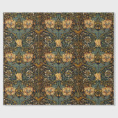 William Morris Antique Honeysuckle Floral Pattern Geschenkpapier (Flach)