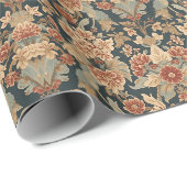 William Morris Antique Honeysuckle Floral Pattern Geschenkpapier (Rolleneckpunkt)