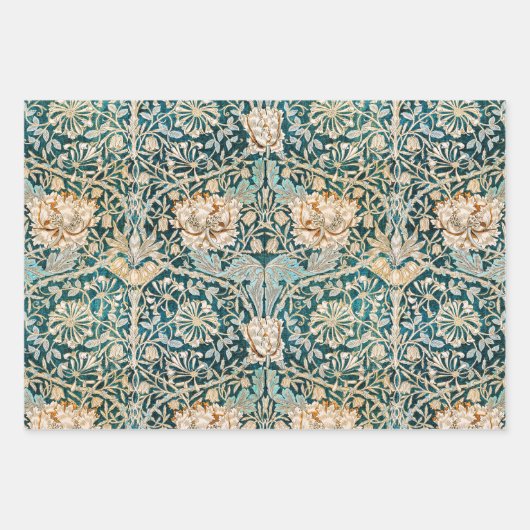 William Morris Antique Honeysuckle Floral Pattern Geschenkpapier Set (Vorderseite 3)