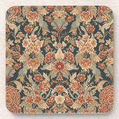 William Morris Antique Honeysuckle Floral Pattern Getränkeuntersetzer (Vorderseite)