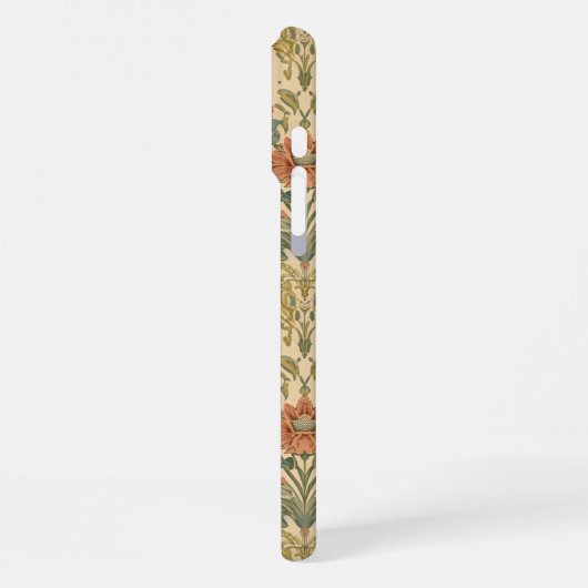 William Morris Antique Honeysuckle Floral Pattern iPhone Hülle (Linke Seite)