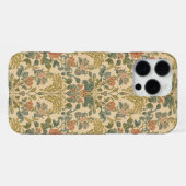 William Morris Antique Honeysuckle Floral Pattern iPhone Hülle (Rückseite (Horizontal))