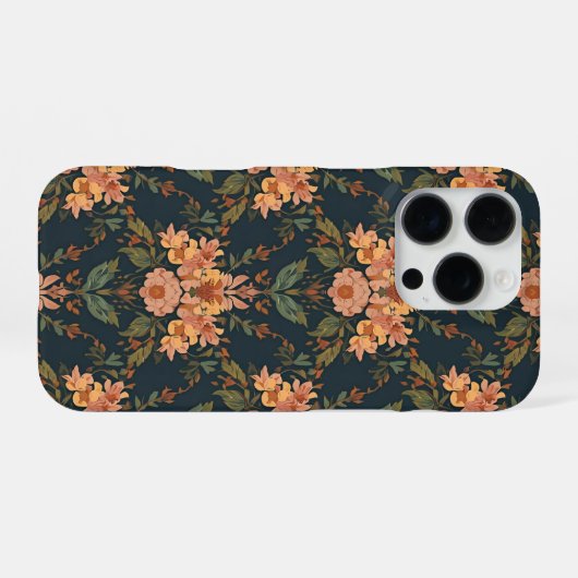 William Morris Antique Honeysuckle Floral Pattern iPhone Hülle (Rückseite (Horizontal))