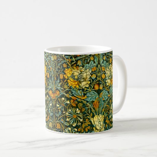 William Morris Antique Honeysuckle Floral Pattern Kaffeetasse (VorderseiteRechts)