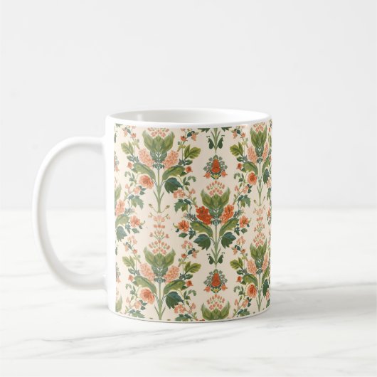 William Morris Antique Honeysuckle Floral Pattern Kaffeetasse (Links)